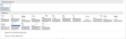 Word 2019样式设置图库