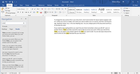 Office 2019在<b>Word</b>中找到text