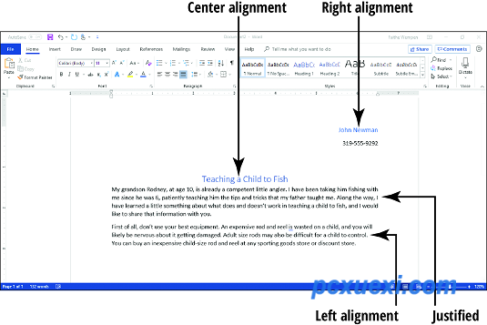 Word 2019对齐